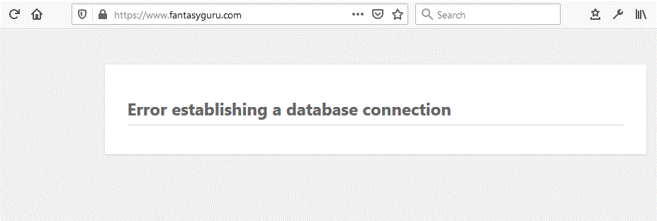 Database Error